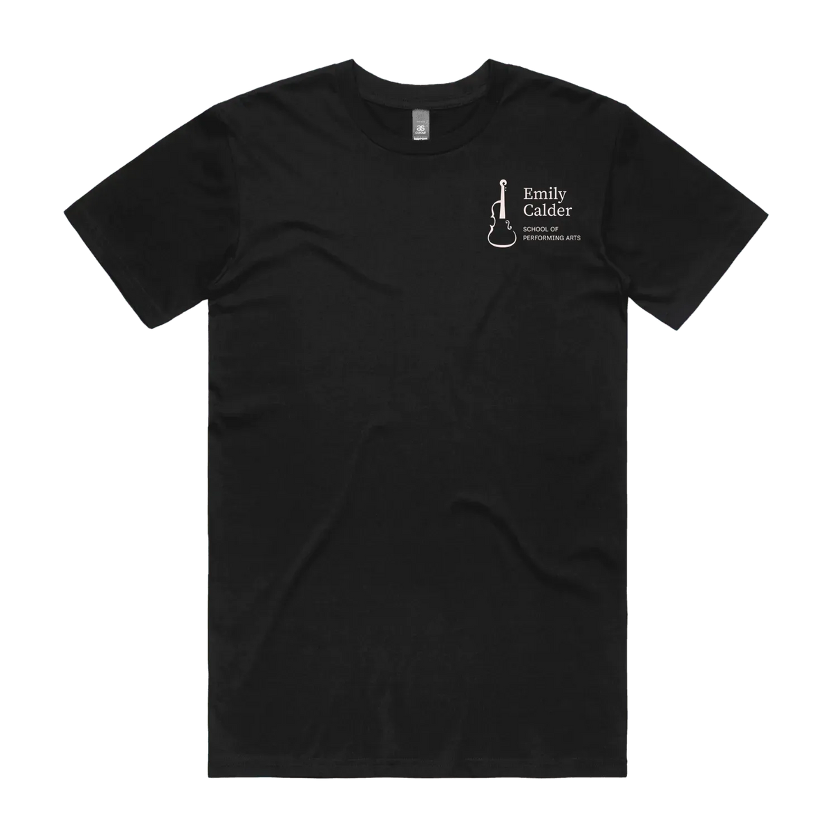 Black front flat lay