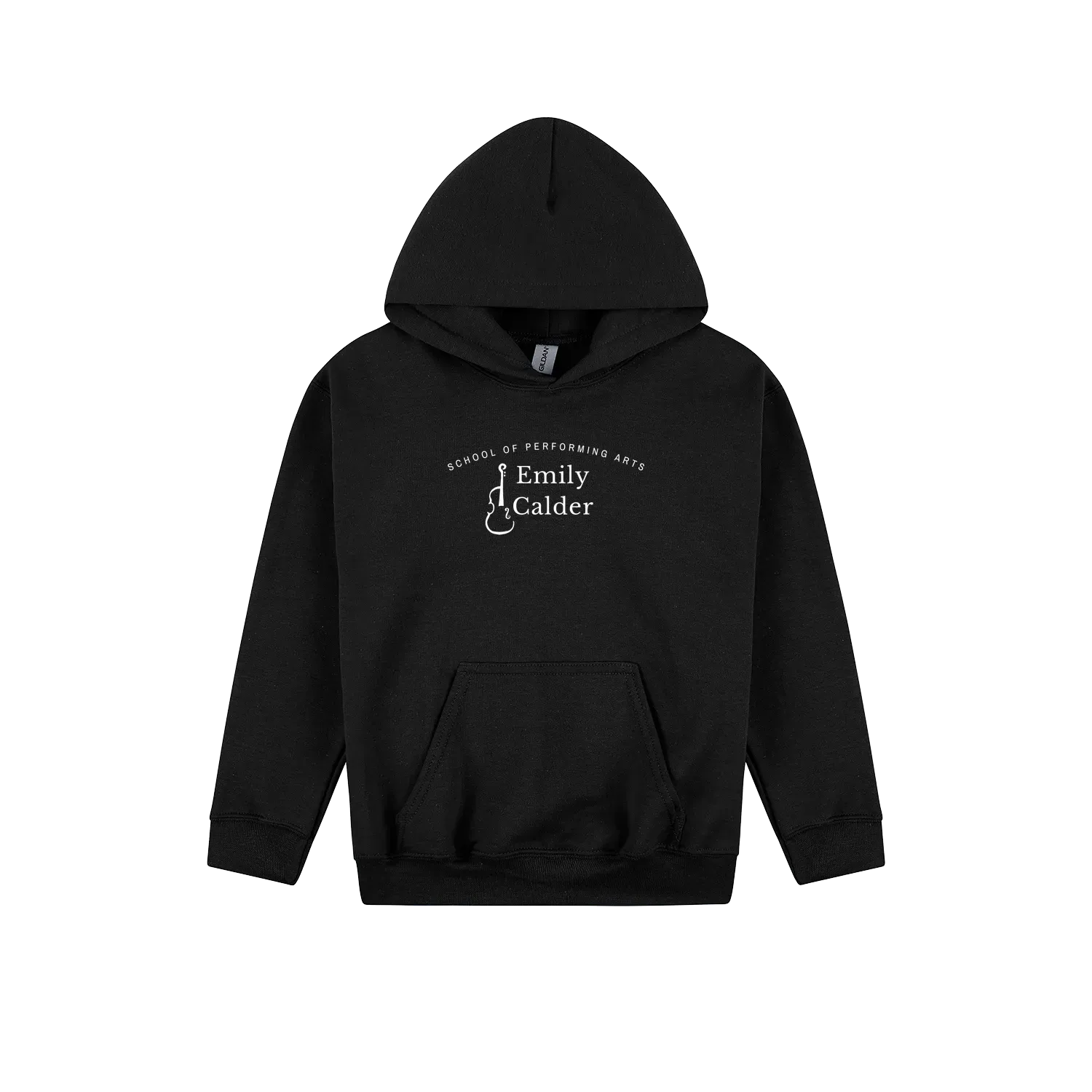 Black front flat lay