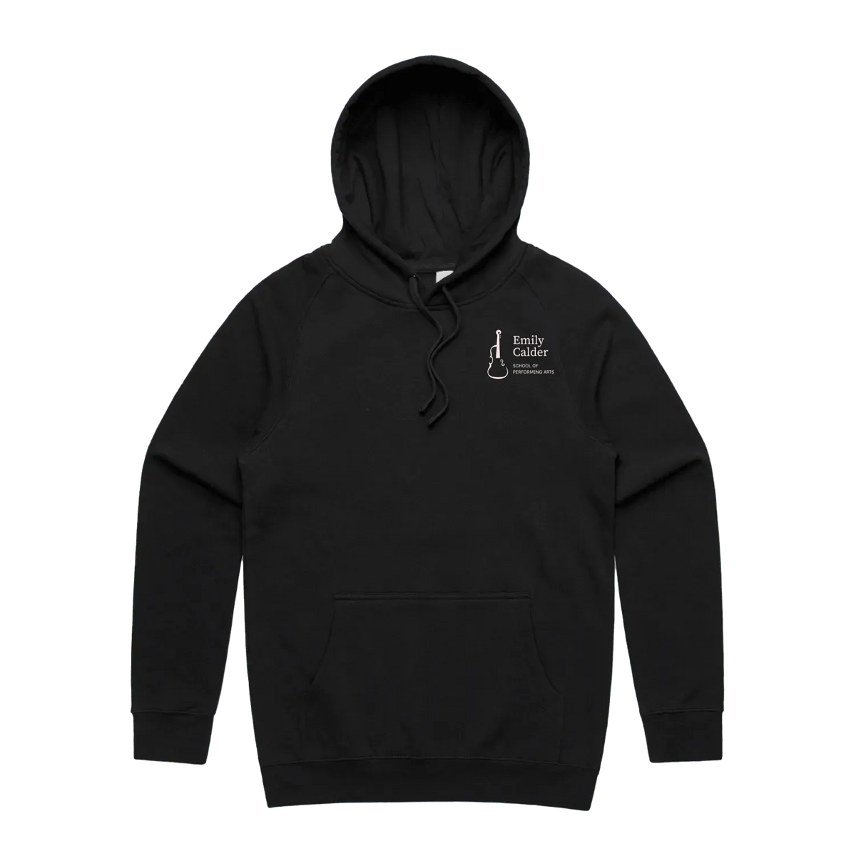 Black front flat lay