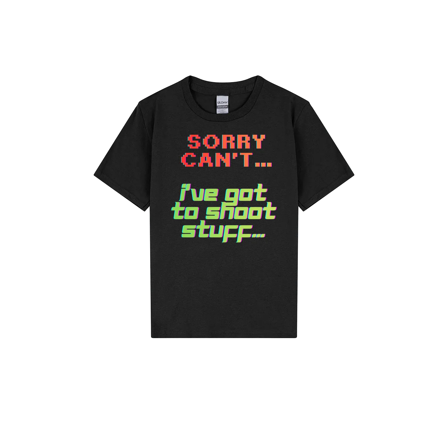 Black front flat lay