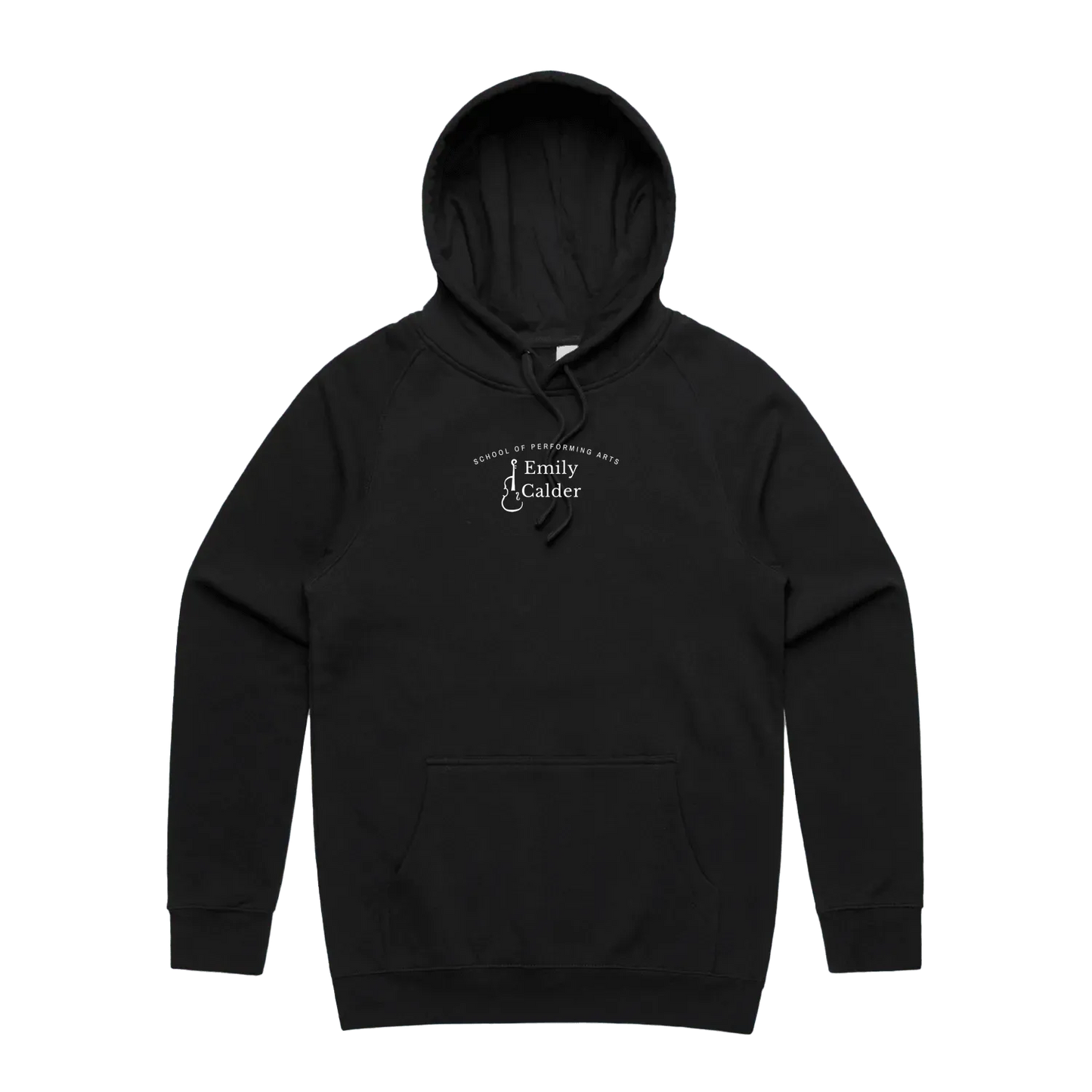 Black front flat lay