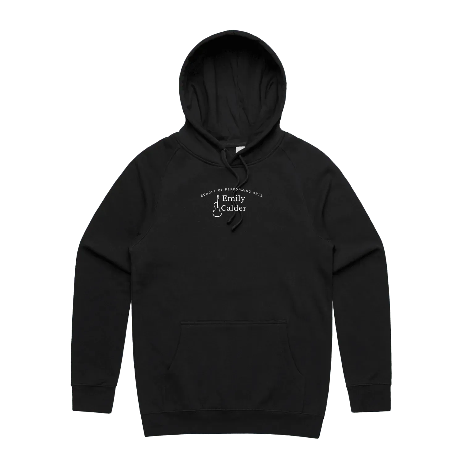 Black front flat lay