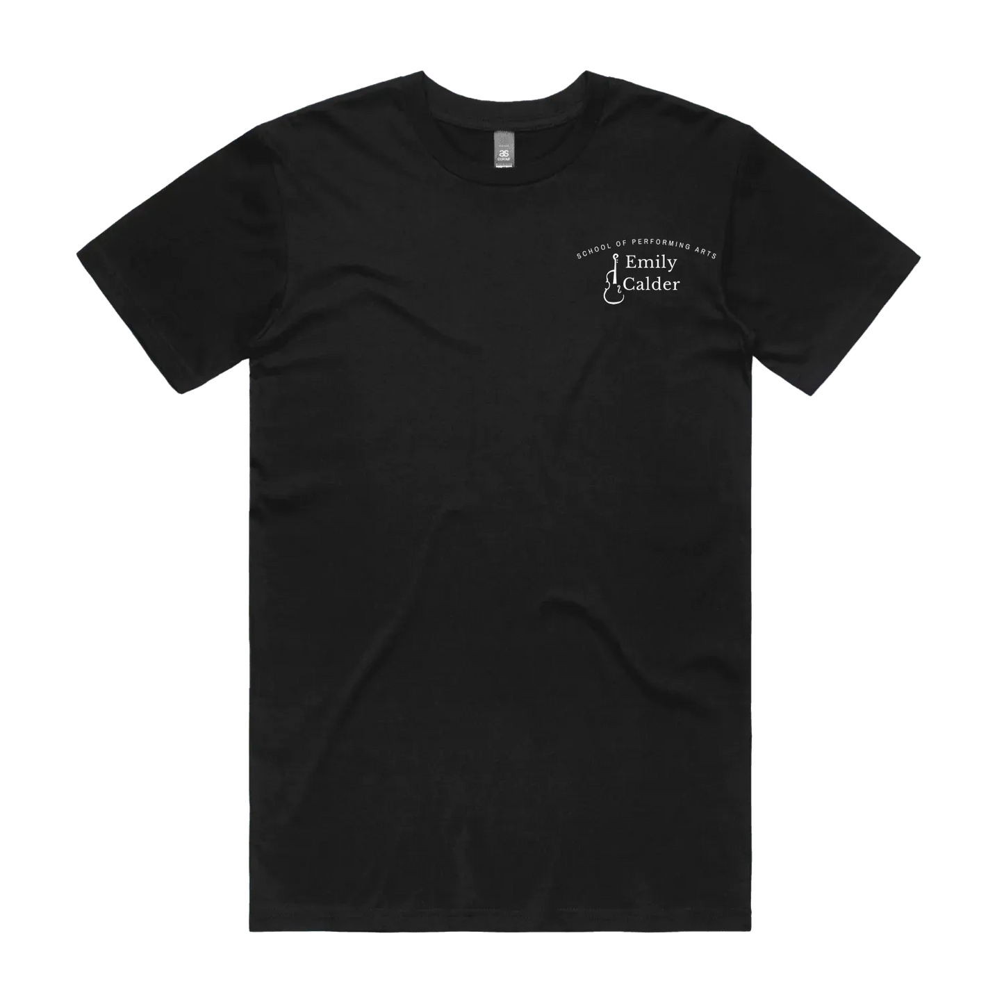 Black front flat lay