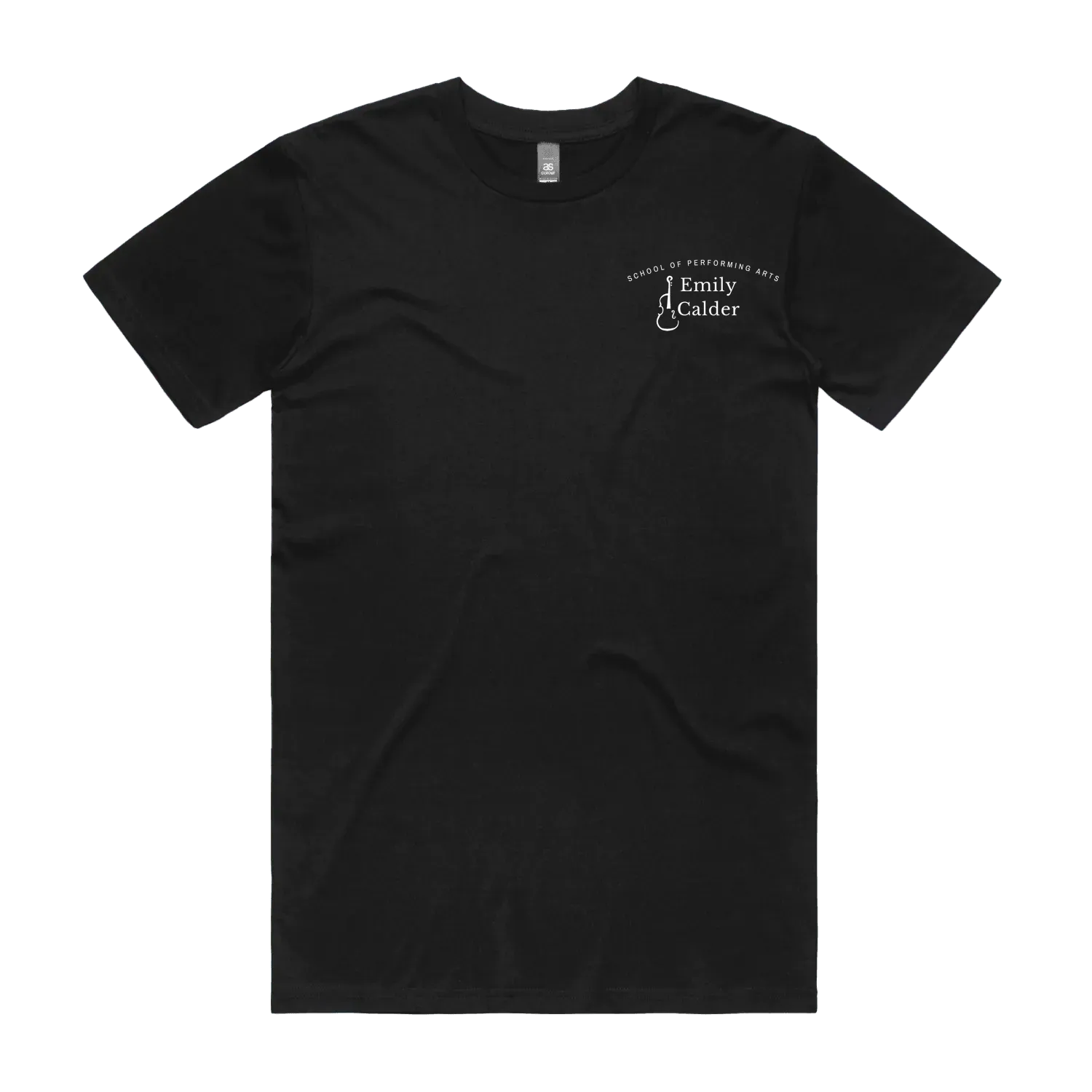 Black front flat lay