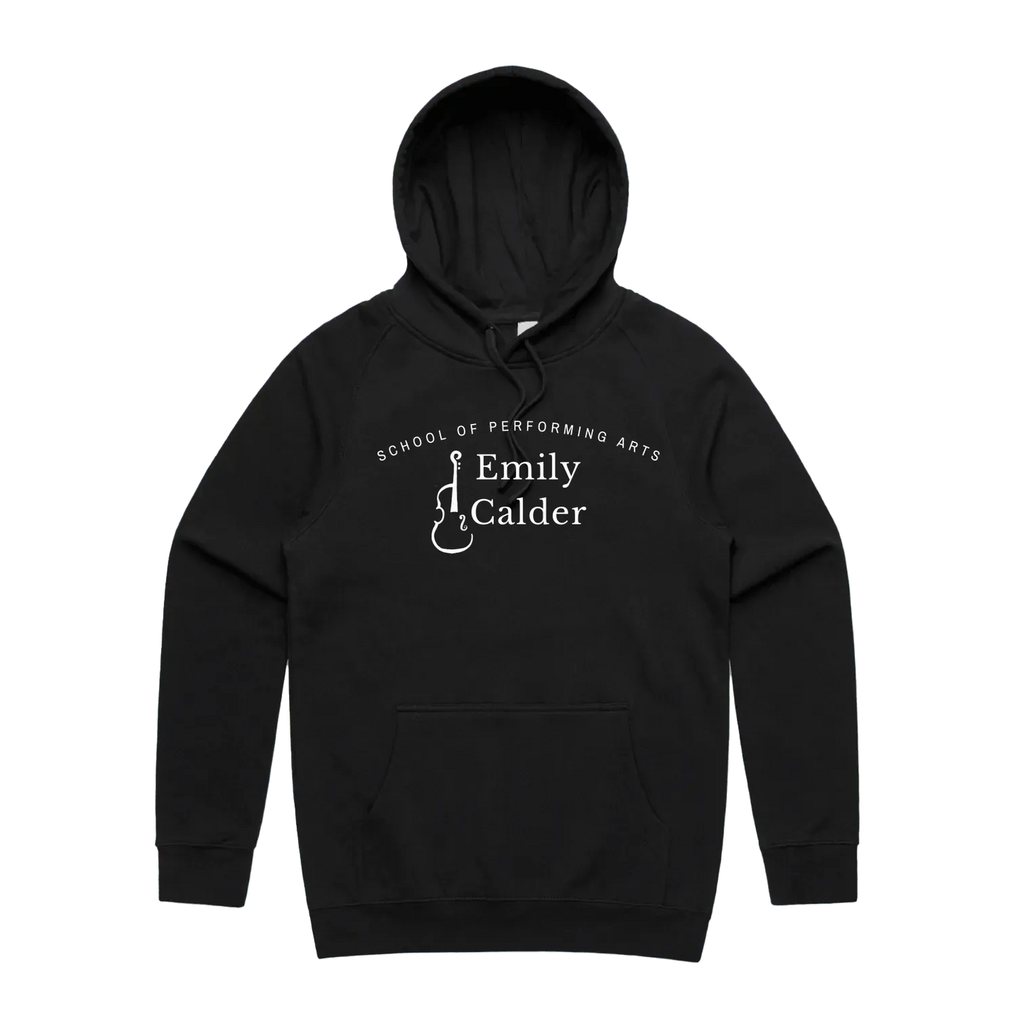 Black front flat lay