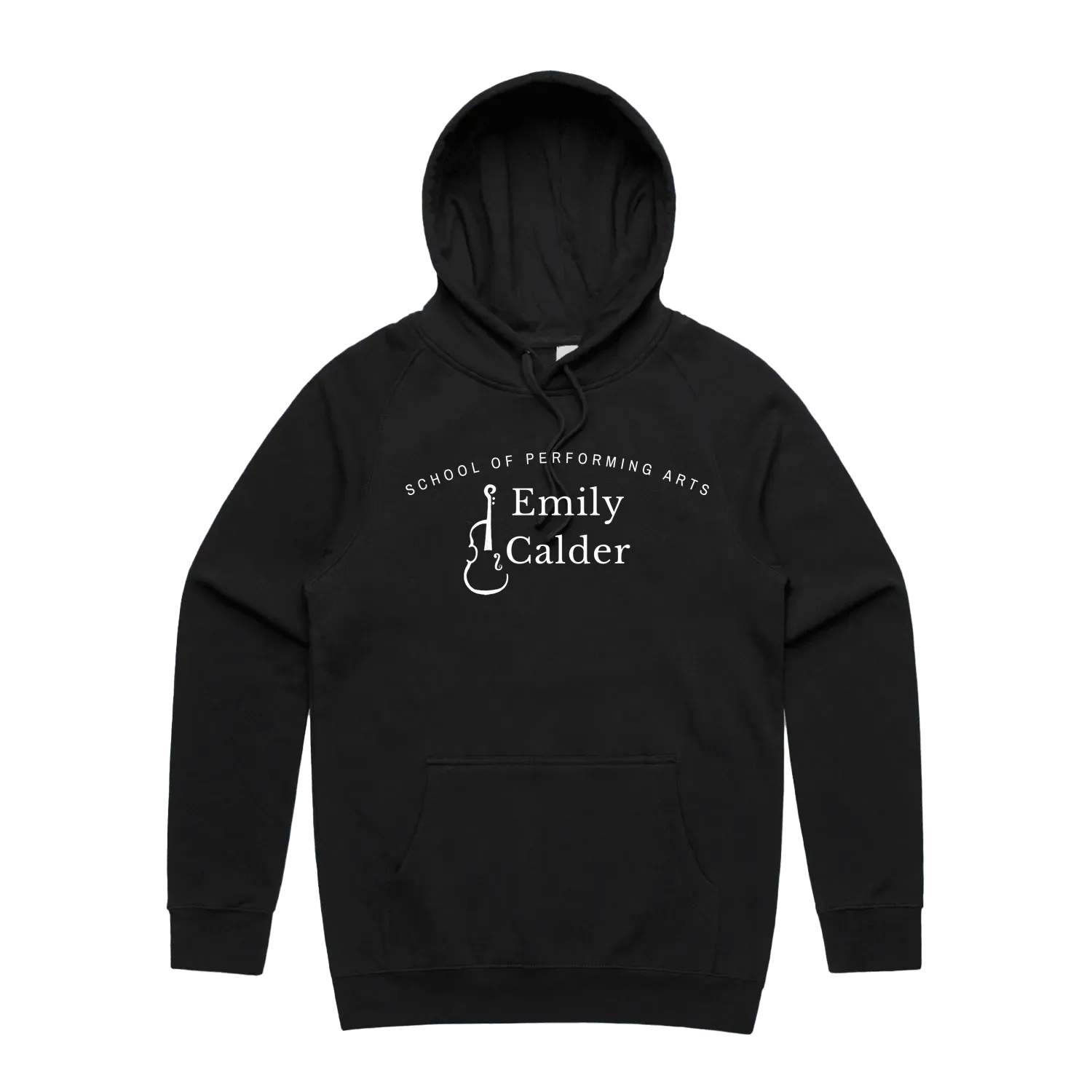 Black front flat lay